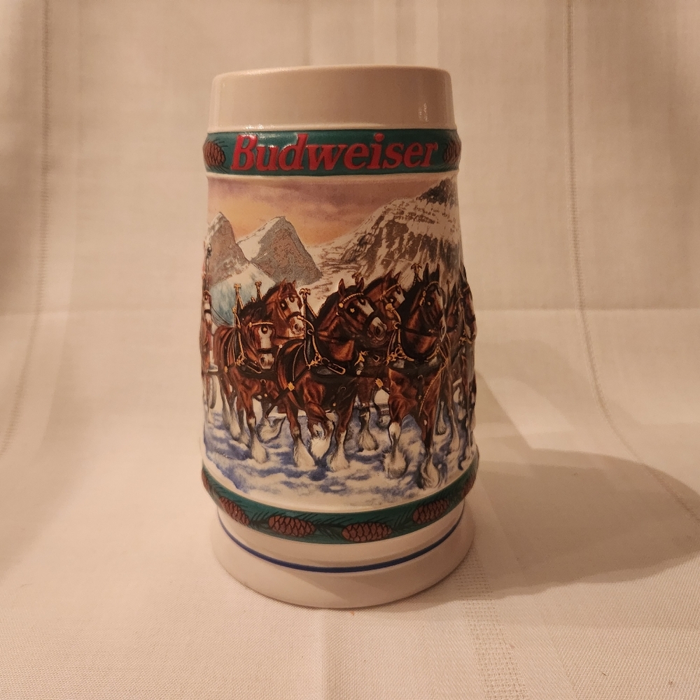 Budweiser Holiday Stein Collection 1993 Special Delivery Beer Stein